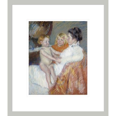 «Mother Sara and The Baby» par Mary Cassatt, impression giclée sur cadre