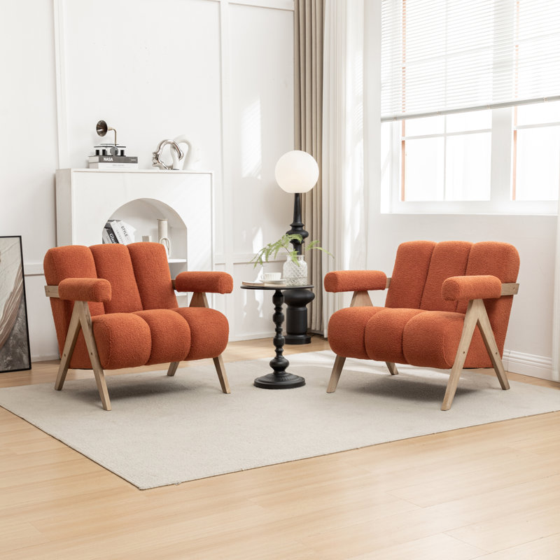 Fauteuil Bula, Polyester orange, 2
