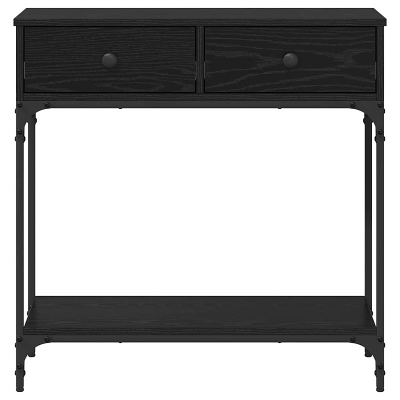 75cm Console Table, Black Oak
