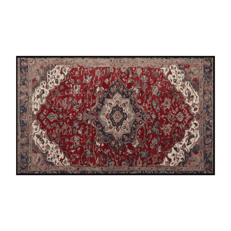 Tapis noir soyeux et moelleux, Rectangle 2 pi x 3 pi