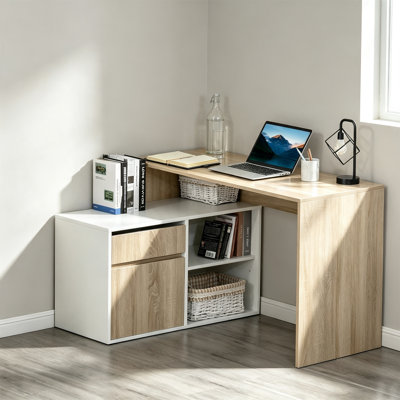 L-Shaped MDF Computer Desk