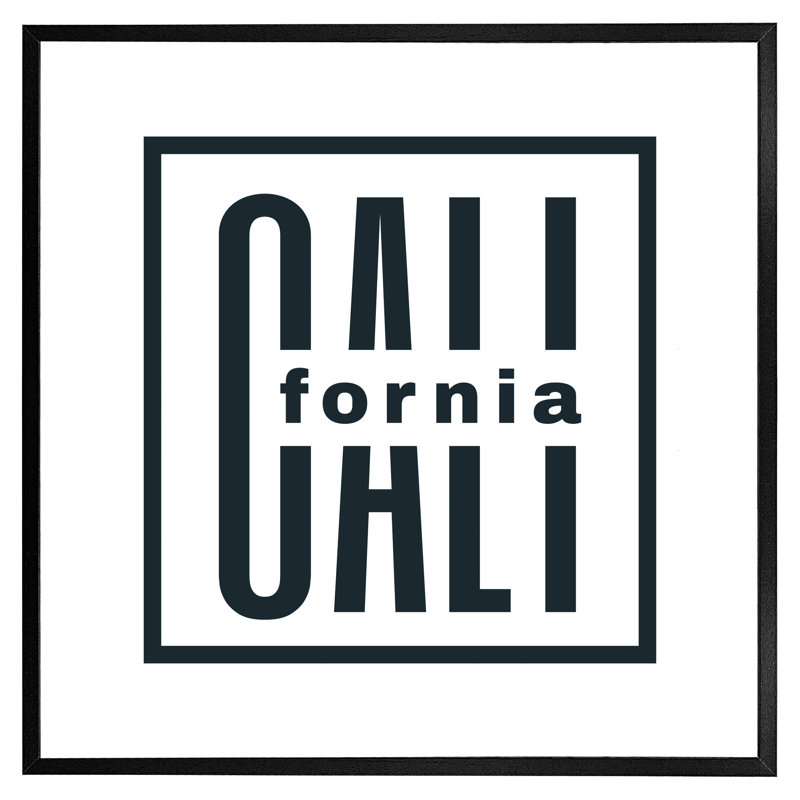 California Picture Frame - Single Picture Frame Print, Black Framed, 51cm H x 51cm W x 4cm D