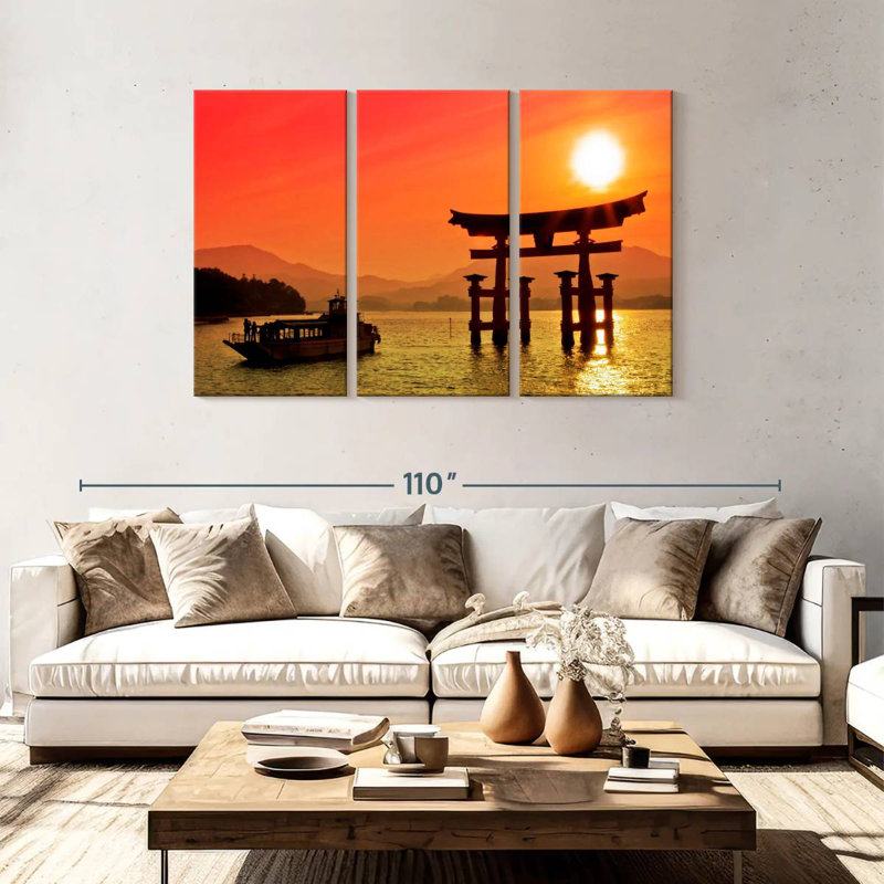Lilie Miyajima Torii Gate Sunset, H 48 po x l 74 po