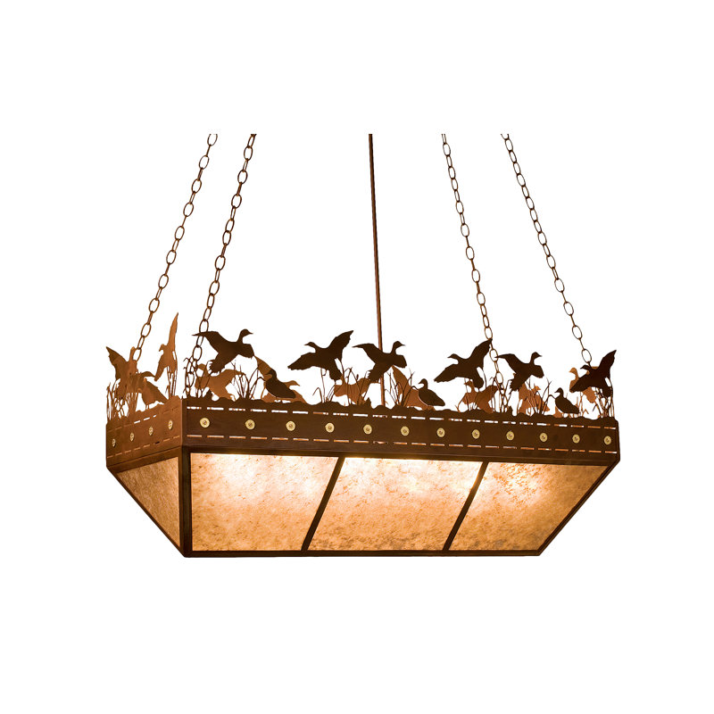 Bronze and Glass 6-Light Globe Chandelier