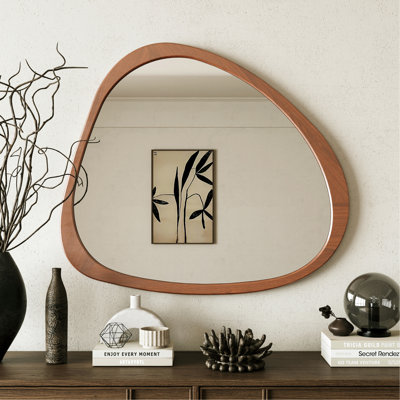 Miroir en bois Miroir mural asymétrique 45 po