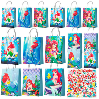 Little Mermaid Party Favor Bags, Mermaid Party Bags Set