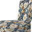 Chaise d'appoint rembourrée en velours bleu et beige Ranunculus Boho