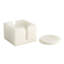8 Piece Alabaster Coaster Set w/Holder