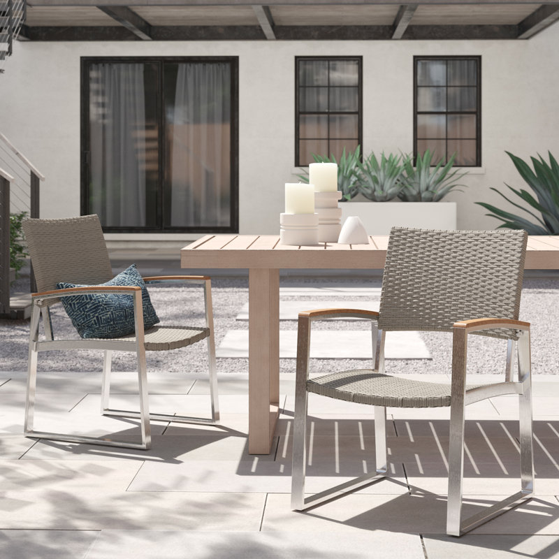 Chaise de patio Aresha, Argent
