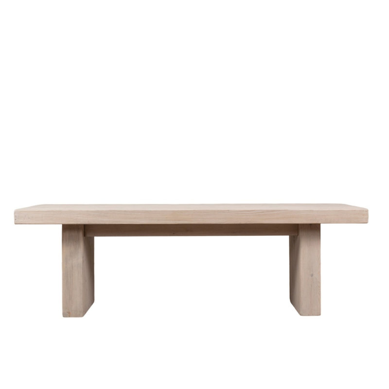 Rectangle Oak Block Dining Table, Gray
