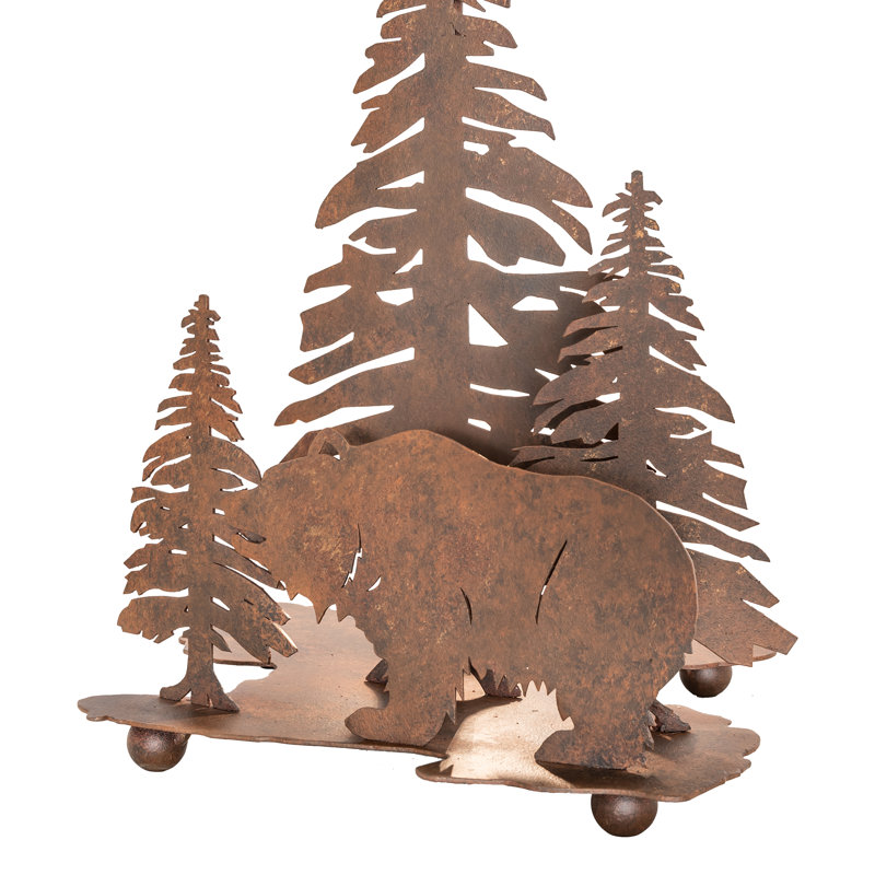 Rustic Lodge Table Lamp, Amber