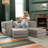 Shontae Zipline Convertible Compression Sleeper Loveseat, Ottomans & Pillows, Textured Microvelvet-21907794