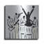 Art mural en métal luxueux «Silhouette» par Joachim McMillan, 24 po x 24 po-1717644157