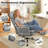 Big and Tall Office Chair 400lbs PU Leather High Back Executive Modern Chair with Foot Rest-921359687
