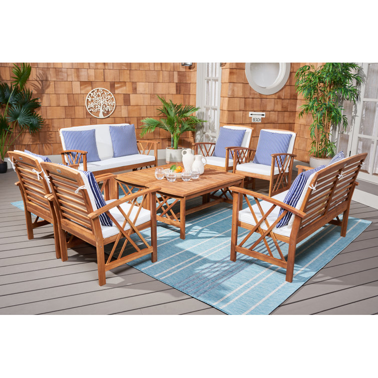 Calhoun Acacia 4 - Person Patio Conversation Sets with Cushions