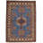 5x7 Blue and Ivory Kazak Tribal Rug