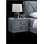 Velours gris magnifique table de chevet 1pc table de chevet 2 tiroirs meubles de chambre à coucher design élégant-1267396302