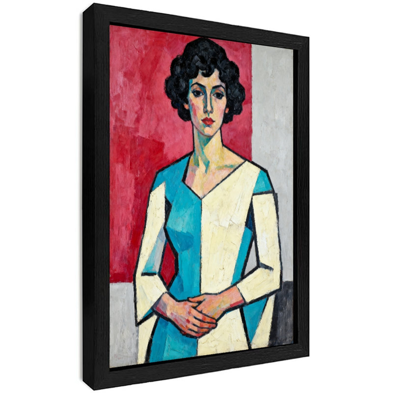 «Black», encadré noir, abstrait, fusion de couleurs, femmes, art mural, impressions de style rétro, H 37 po x l 25 po