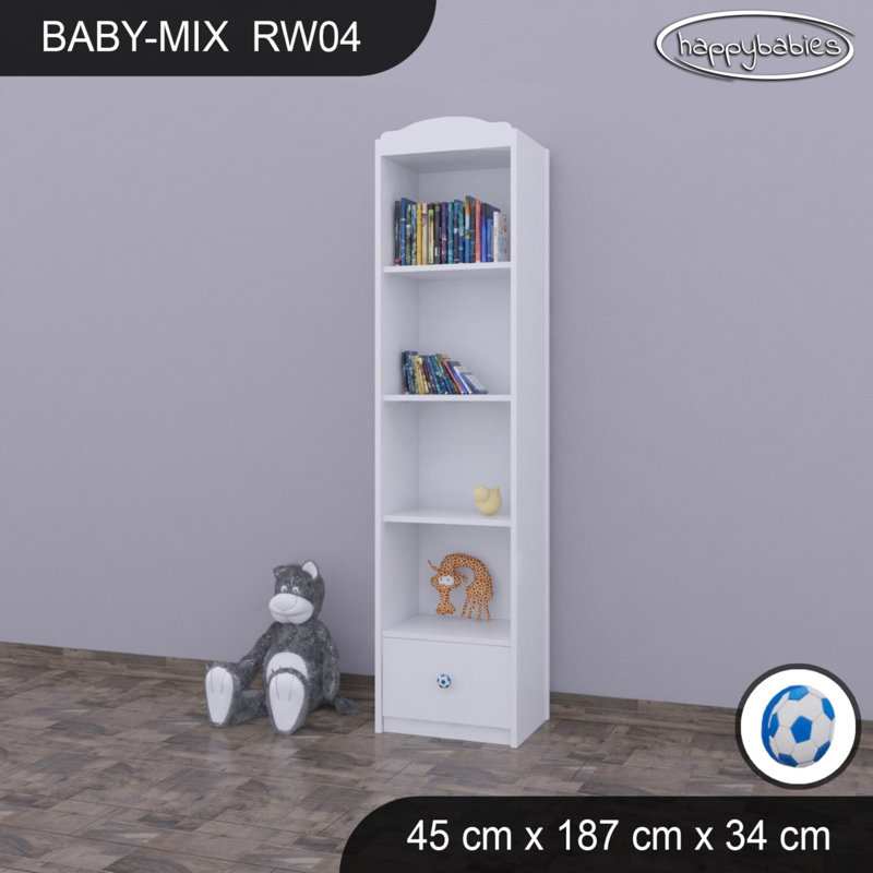 Baby Mix 187cm H Kids Cube, White/Blue, 187cm H x 45cm W x 34cm D