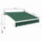 Patio Retractable Awning, Manual Exterior Sun Shade Deck Window Cover, Green,Sunshade Conapy