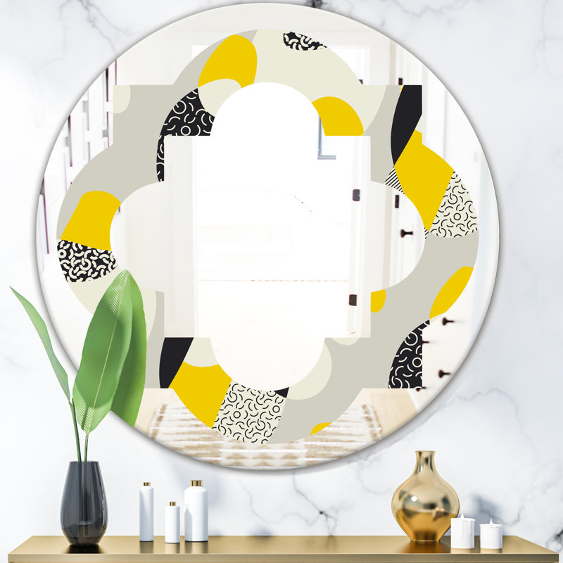 Miroir mural éclectique Quatrefoil, H 31,5 po x l po