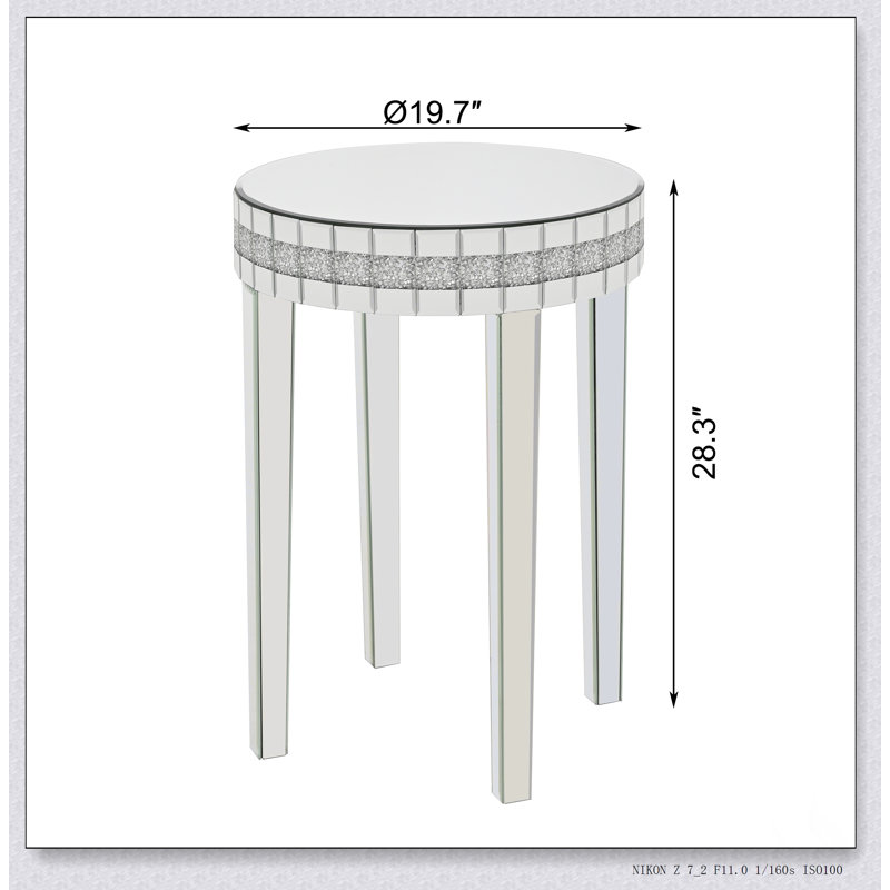 Table de petit déjeuner à miroir Artisanal