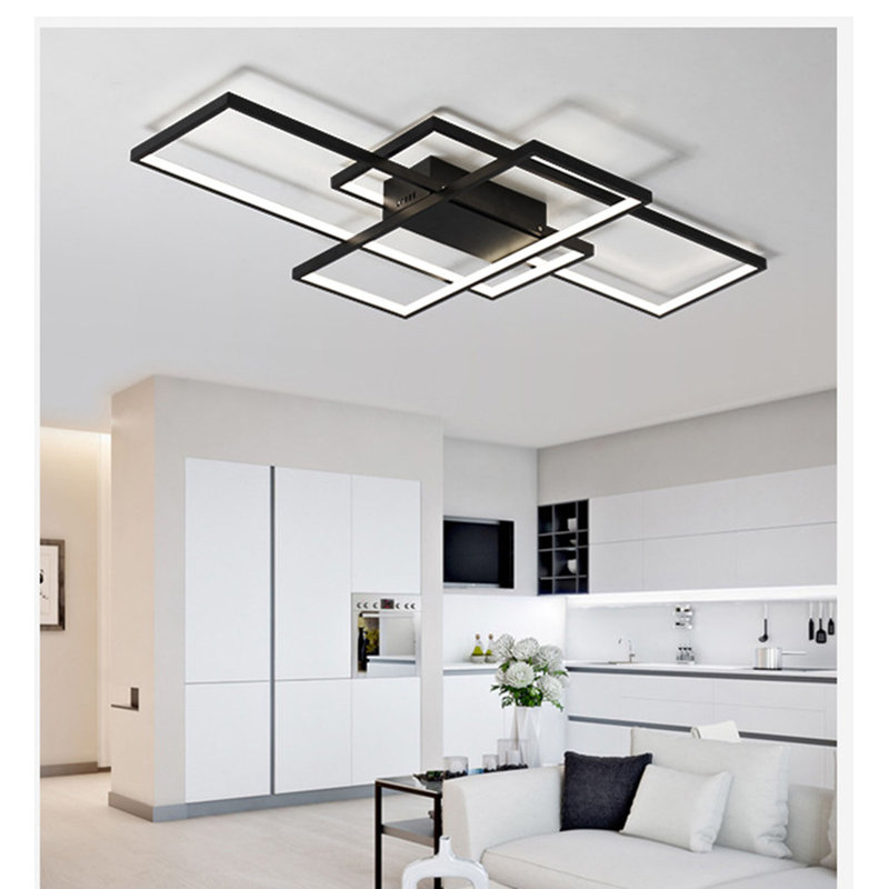 Cespedes LED Semi Flush Mount, Black