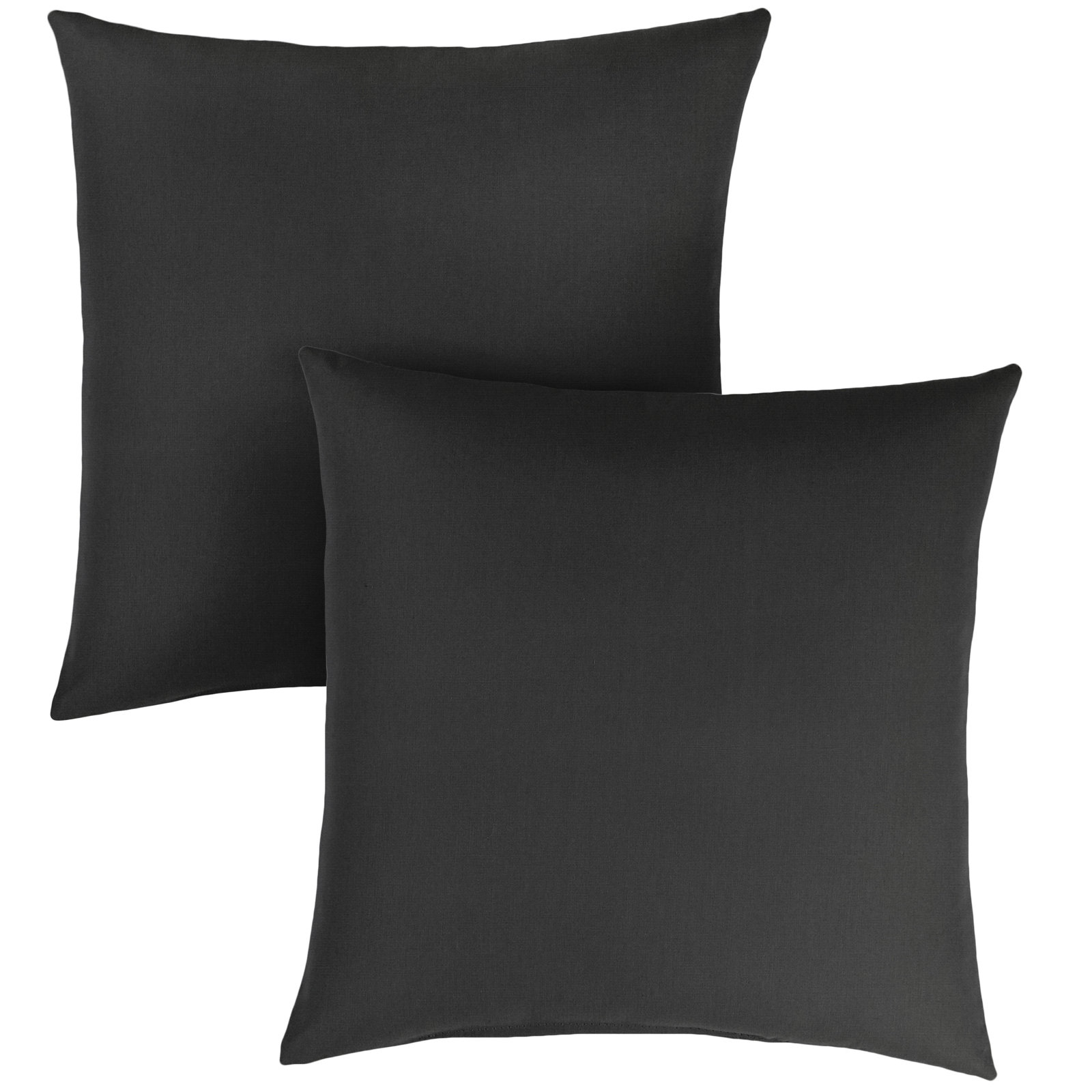 Ashish Outdoor Sunbrella Rectangular Pillow Cover & Insert, Black, Square 18"