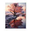 Horloge murale paysage d'hiver-966968687