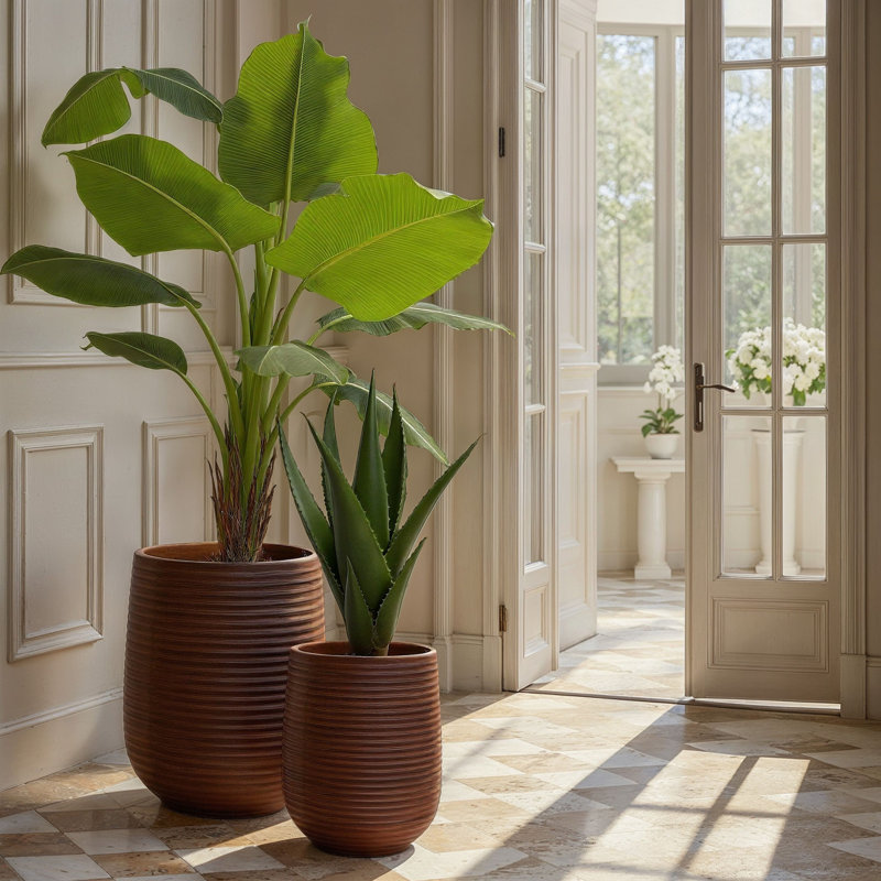 Lightweight Eco Ribbed Planters