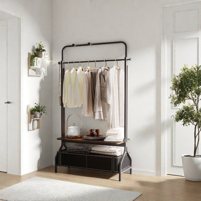 Stainless Steel Wardrobe with Hooks