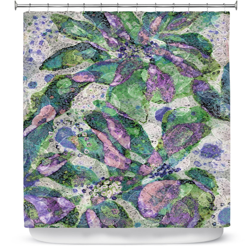 Rideau de douche simple Speckled Flowers