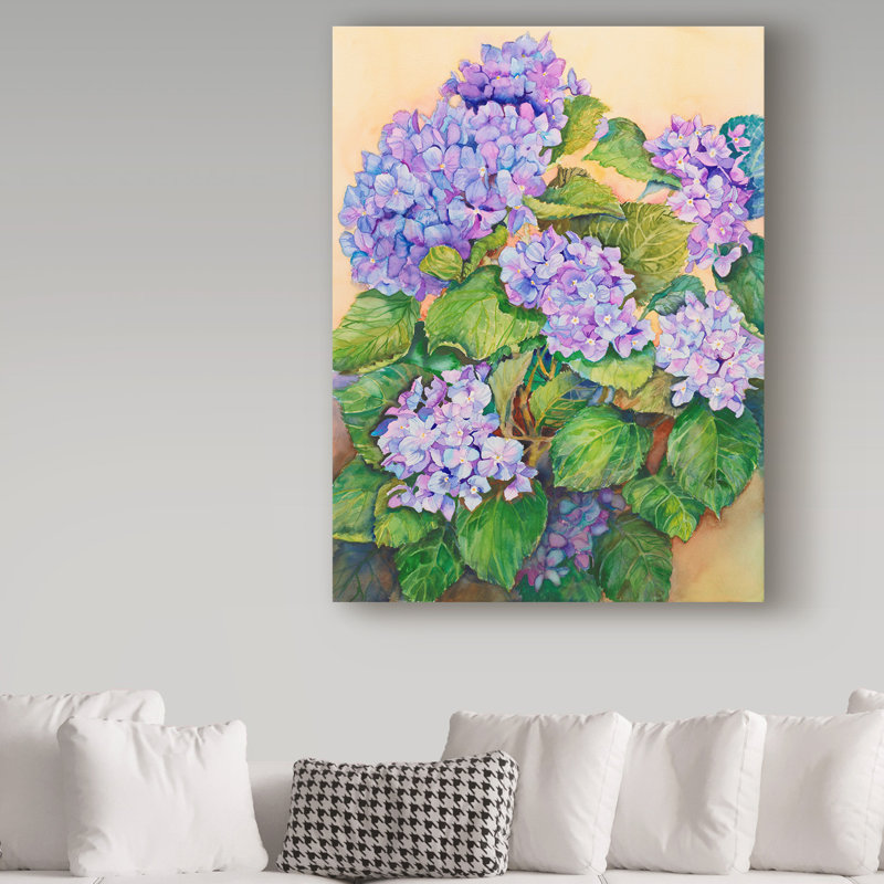 Deetra «Pâques Hydrangea», reproduction de peinture acrylique sur toile tendue, H 19 po x l 14 po x P 2 po