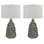 28.25" Ceramic Table Lamp With White Shade