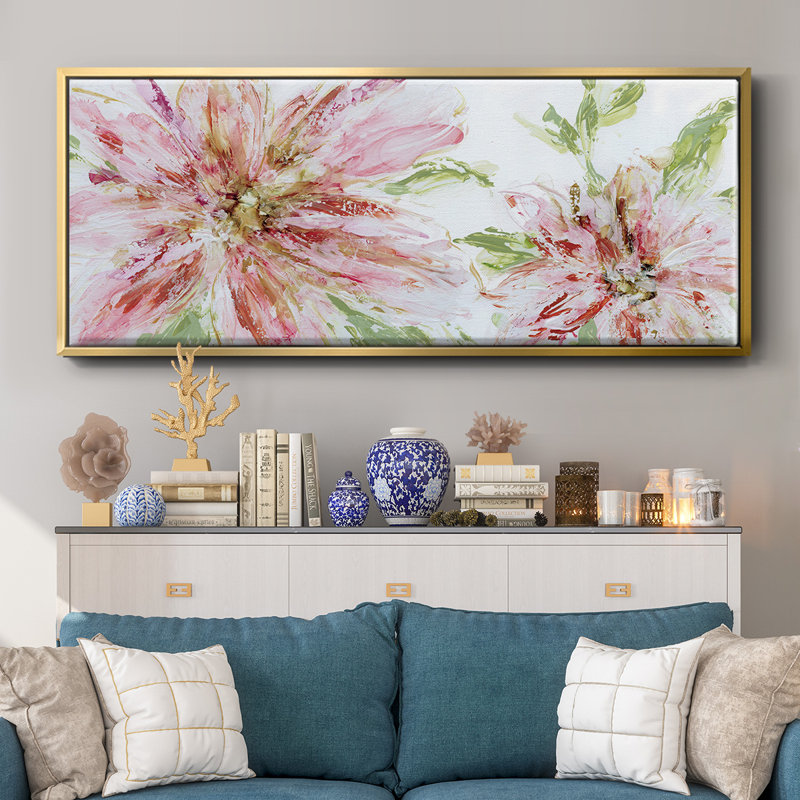 Floral Panache - toile encadrée, H 20 po x l 50 po