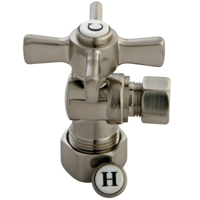 Kingston Brass Millennium 5/8-Inch OD Comp x 3/8-Inch OD Comp Quarter-Turn Angle Stop Valve