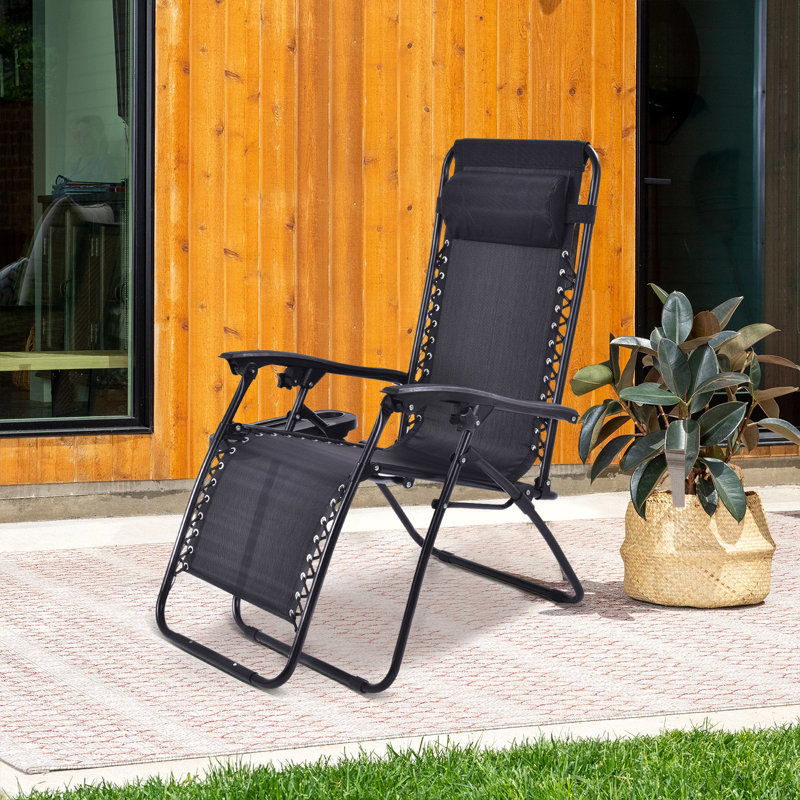 Fauteuil inclinable / pliable sans gravité Broomgege, Noir