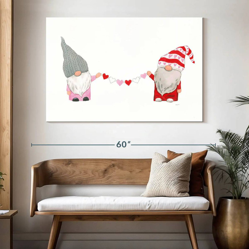 Keln Gnomes In Love I, H 34 po x l 51 po