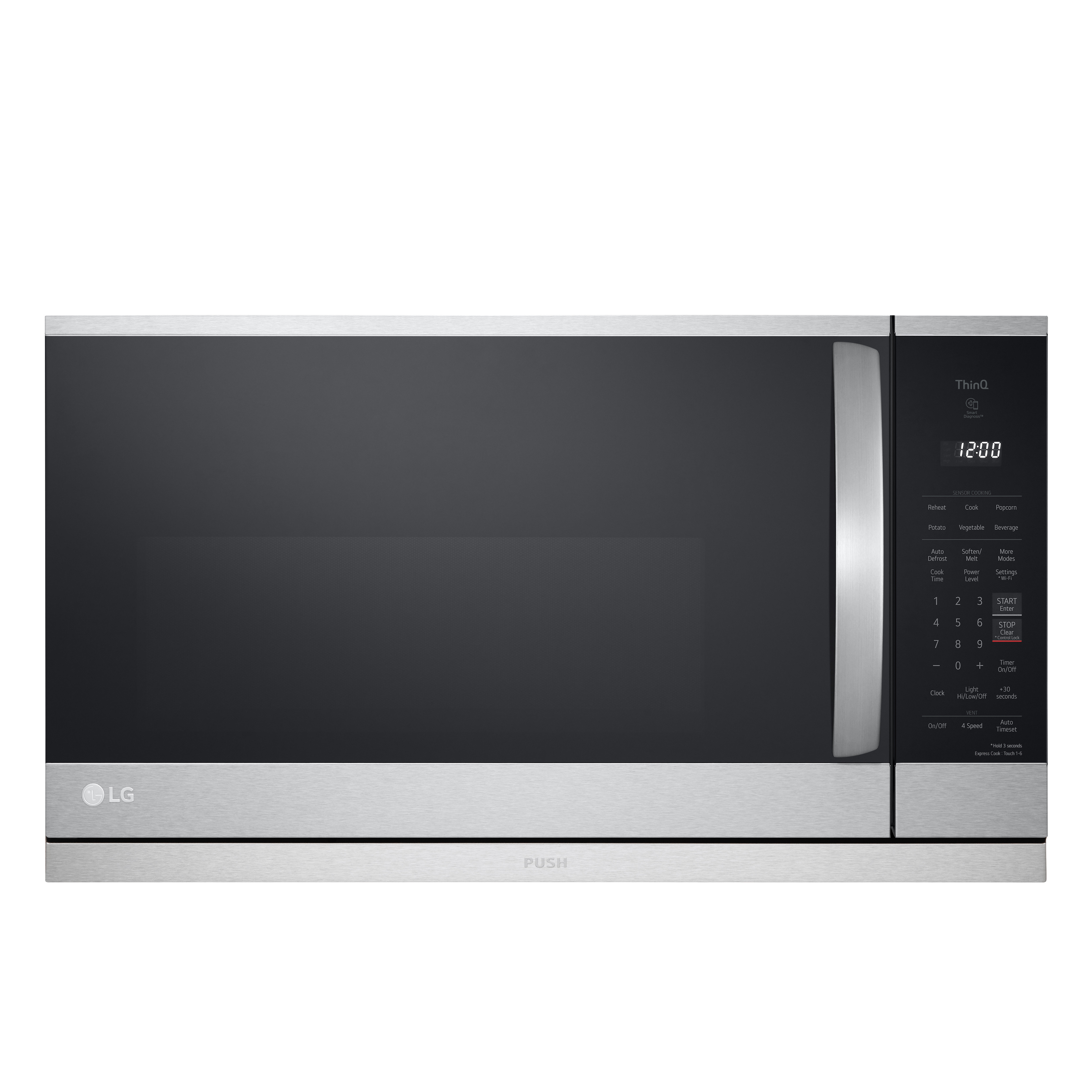 LG - Studio 1.7 Cu. ft. Convection Over-the-range Microwave with Air Fry - Stainless Steel