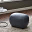 Fauteuil pivotant rembourré en similicuir avec repose-pieds-115270002