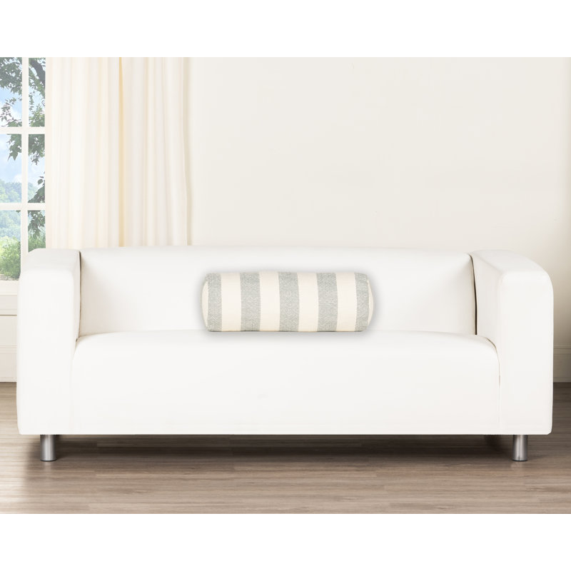Traversin Birch Lane Harding, Rayé bleu ciel
