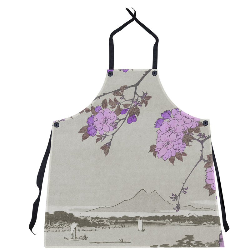 Bib Apron, Gray/Purple/Lavender