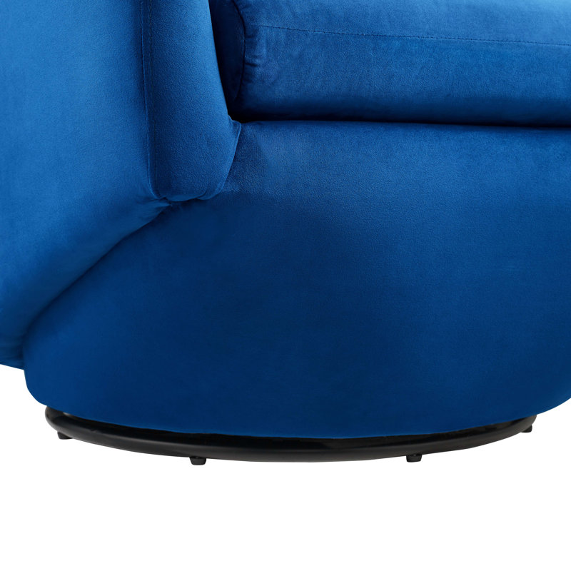 Series Performance Velvet Fabric Swivel Chair, Navy Velvet