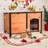 Outdoor Dog House, Extra Large Wooden Dog House With Anti Bite Iron Frame Weatherproof Finish Outside Paw Print Dog House For Large And Medium Dogs-1914958864-1939473886