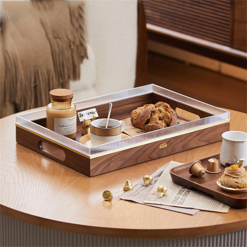 Wood Tray, 2.76" H x 17.72" W x 11.81" D