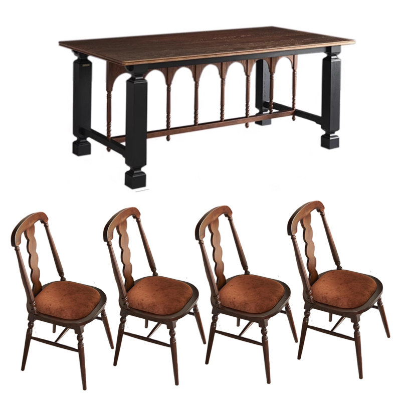 Retro Exquisite And Durable Rectangular Table, 29.92"H x 78.74"L x 35.43"W