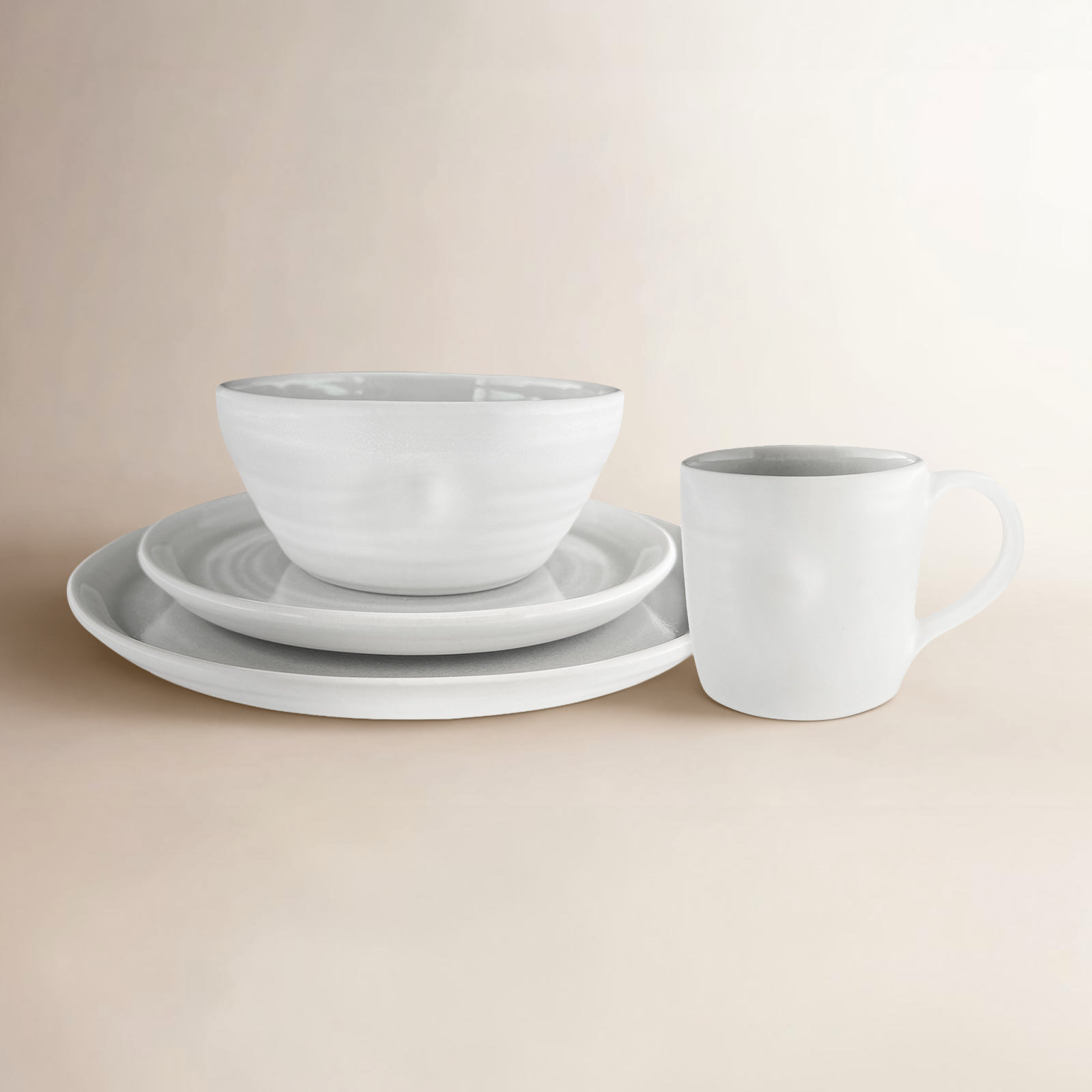 Pinch Stoneware Dinnerware Set, Gray