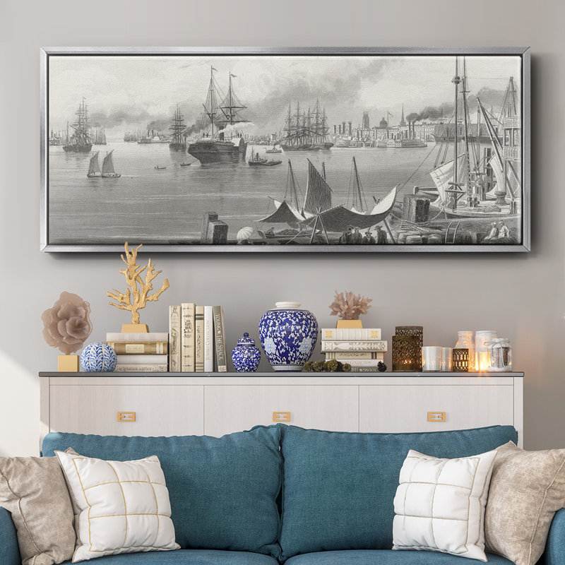 Nouvelle-Orléans - toile encadrée, Argent, H 20 po x l 50 po x P 1,5 po