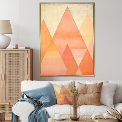 «Peachy Pyramids Shapes» sur toile