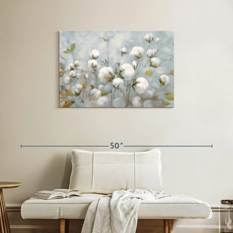 Harnek Cotton Field Blue Gray II, 24" H x 36" W